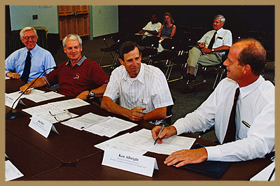 Groundwater Advisory Committee members at meeting. 